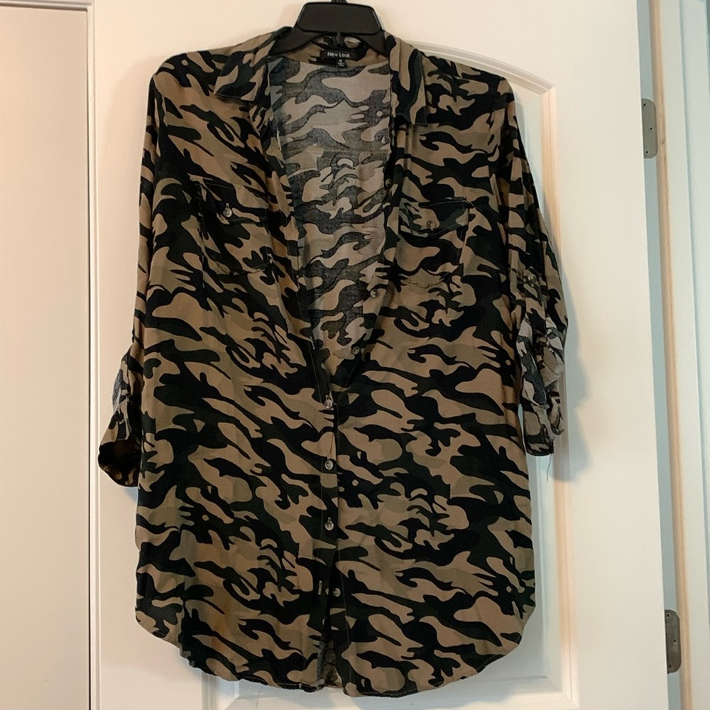 Ladies oversized shirt/dress camouflage 1x